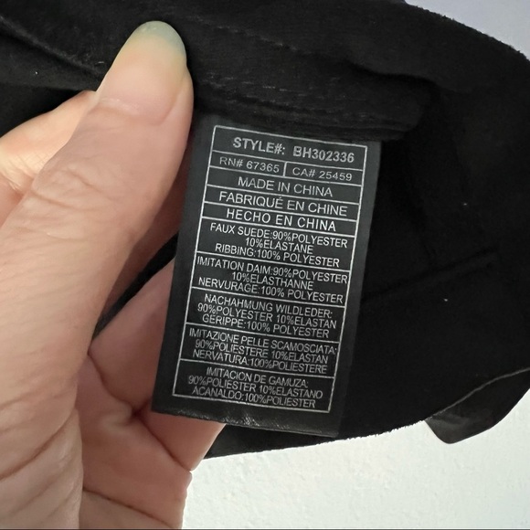 🍉 BB Dakota Wade Black Faux Suede Jacket XS - Picture 15 of 16